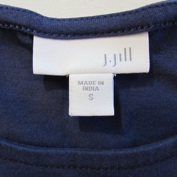 J Jill Blue Cotton Tank Top w/ Side Ties Size Small - Picture 4 of 13
